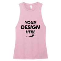 District Women's Perfect Tri ® Muscle Tank, Wisteria Heather, Front view, Mockup