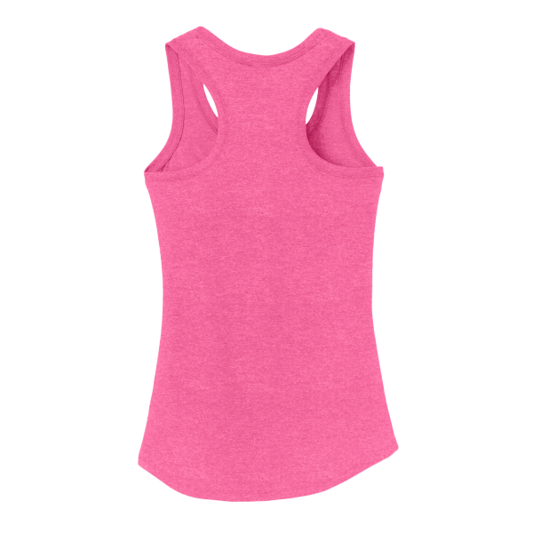 District Women's Perfect Tri ® Racerback Tank, Fuchsia Frost, Back view