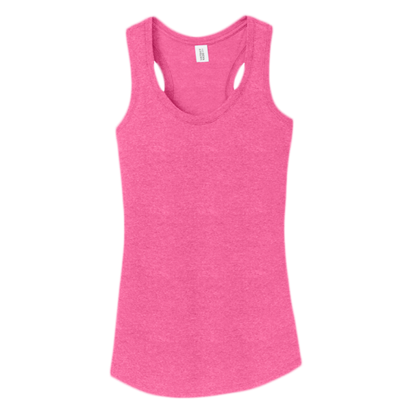 District Women's Perfect Tri ® Racerback Tank, Fuchsia Frost, Front view