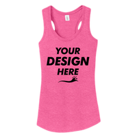 District Women's Perfect Tri ® Racerback Tank, Fuchsia Frost, Front view, Mockup