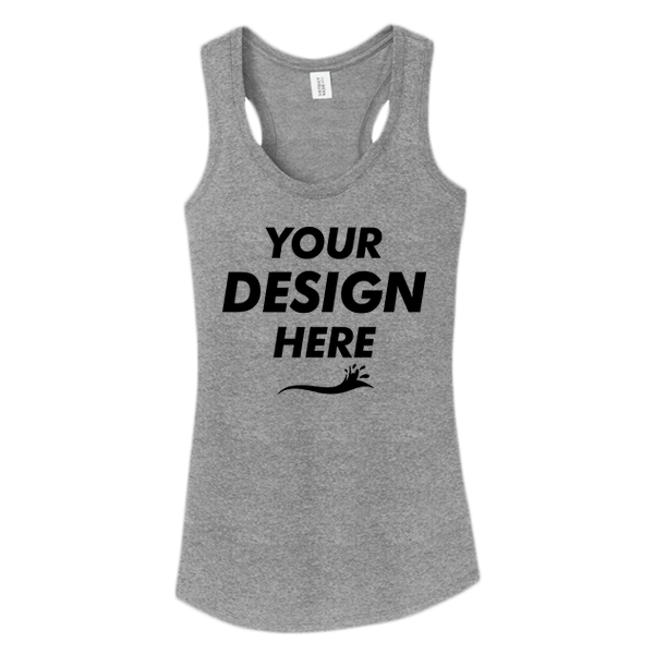 District Women's Perfect Tri ® Racerback Tank, Grey Frost, Front view, Mockup