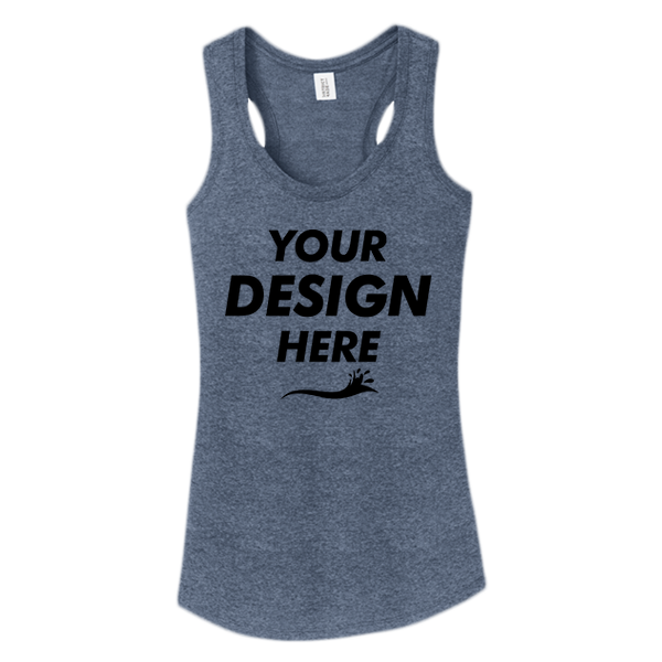 District Women's Perfect Tri ® Racerback Tank, Navy Frost, Front view, Mockup