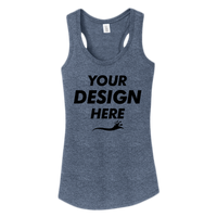 District Women's Perfect Tri ® Racerback Tank, Navy Frost, Front view, Mockup