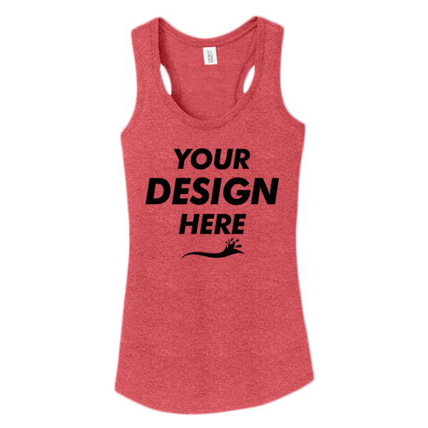 District Women's Perfect Tri ® Racerback Tank, Red Frost, Front view, Mockup