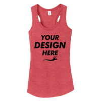 District Women's Perfect Tri ® Racerback Tank, Red Frost, Front view, Mockup