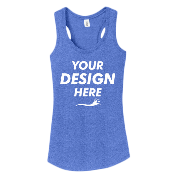District Women's Perfect Tri ® Racerback Tank, Royal Frost, Front view, Mockup