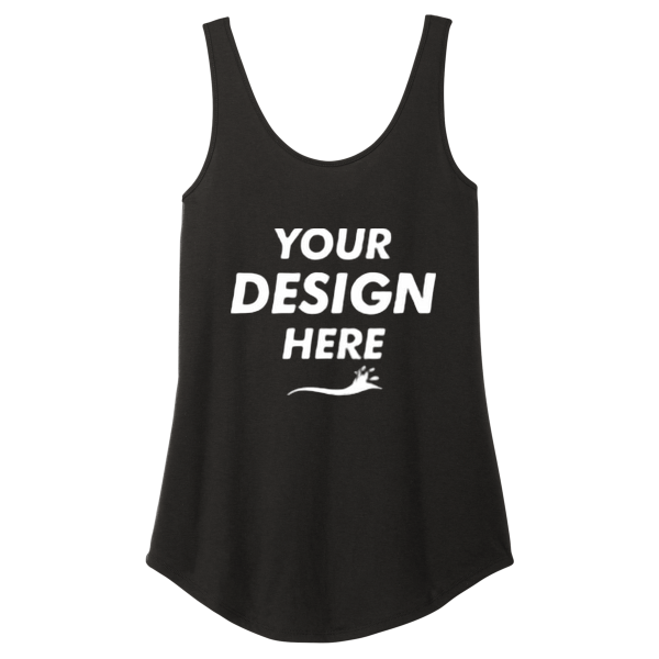 District Women's Perfect Tri ® Relaxed Tank, Black, Front view, Mockup