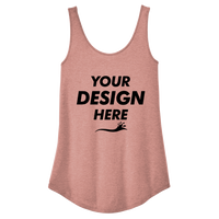 District Women's Perfect Tri ® Relaxed Tank, Blush Frost, Front view, Mockup