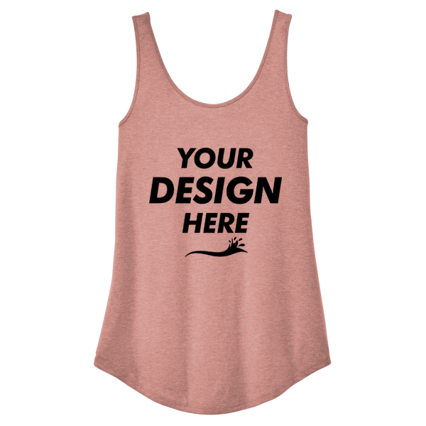 District Women's Perfect Tri ® Relaxed Tank, Blush Frost, Front view, Mockup