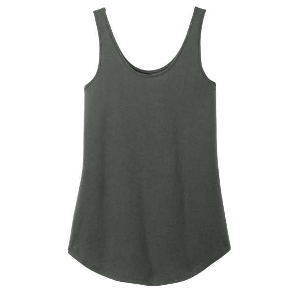 District Women's Perfect Tri ® Relaxed Tank, Deepest Grey, Back view