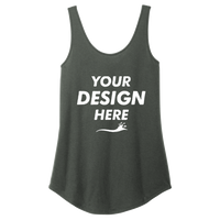 District Women's Perfect Tri ® Relaxed Tank, Deepest Grey, Front view, Mockup