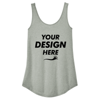 District Women's Perfect Tri ® Relaxed Tank, Heathered Grey, Front view, Mockup