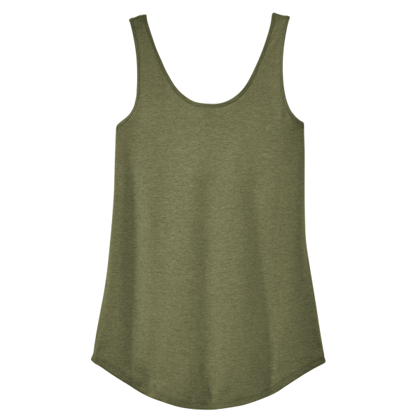 District Women's Perfect Tri ® Relaxed Tank, Military Green Frost, Back view