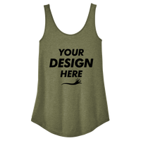 District Women's Perfect Tri ® Relaxed Tank, Military Green Frost, Front view, Mockup