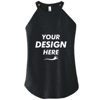 District Women's Perfect Tri ® Rocker Tank, Black, Front view, Mockup
