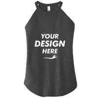 District Women's Perfect Tri ® Rocker Tank, Black Frost, Front view, Mockup