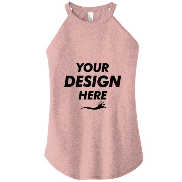 District Women's Perfect Tri ® Rocker Tank, Blush Frost, Front view, Mockup