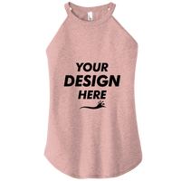 District Women's Perfect Tri ® Rocker Tank, Blush Frost, Front view, Mockup