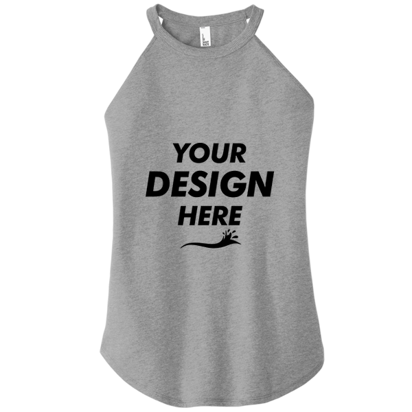District Women's Perfect Tri ® Rocker Tank, Grey Frost, Front view, Mockup