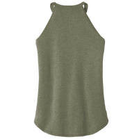 District Women's Perfect Tri ® Rocker Tank, Military Green Frost, Back view