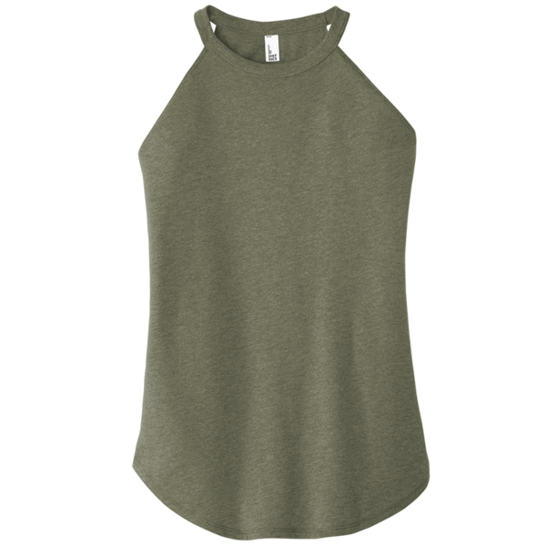 District Women's Perfect Tri ® Rocker Tank, Military Green Frost, Front view