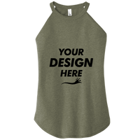 District Women's Perfect Tri ® Rocker Tank, Military Green Frost, Front view, Mockup