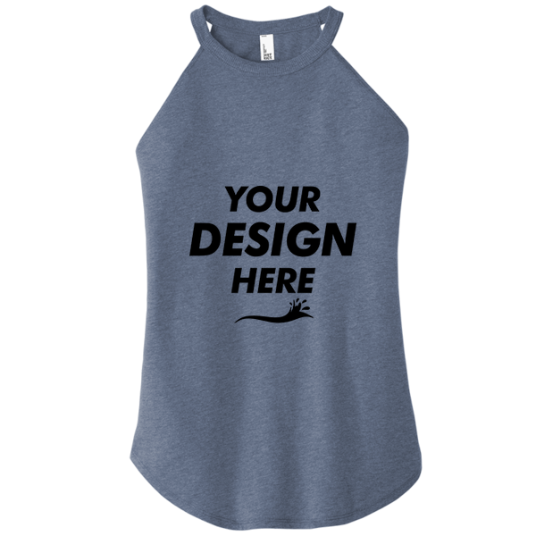 District Women's Perfect Tri ® Rocker Tank, Navy Frost, Front view, Mockup