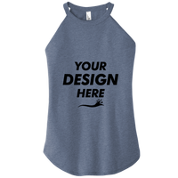 District Women's Perfect Tri ® Rocker Tank, Navy Frost, Front view, Mockup