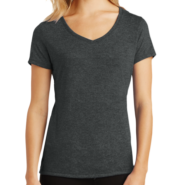 District Women's Perfect Tri ® V Neck Tee, Black Frost, Front view