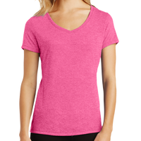 District Women's Perfect Tri ® V Neck Tee, Fuchsia Frost, Front view