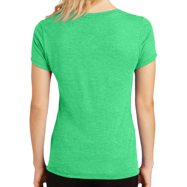 District Women's Perfect Tri ® V Neck Tee, Green Frost, Back view