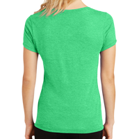District Women's Perfect Tri ® V Neck Tee, Green Frost, Back view