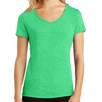 District Women's Perfect Tri ® V Neck Tee, Green Frost, Front view