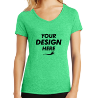 District Women's Perfect Tri ® V Neck Tee, Green Frost, Front view, Mockup