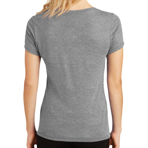 District Women's Perfect Tri ® V Neck Tee, Grey Frost, Back view