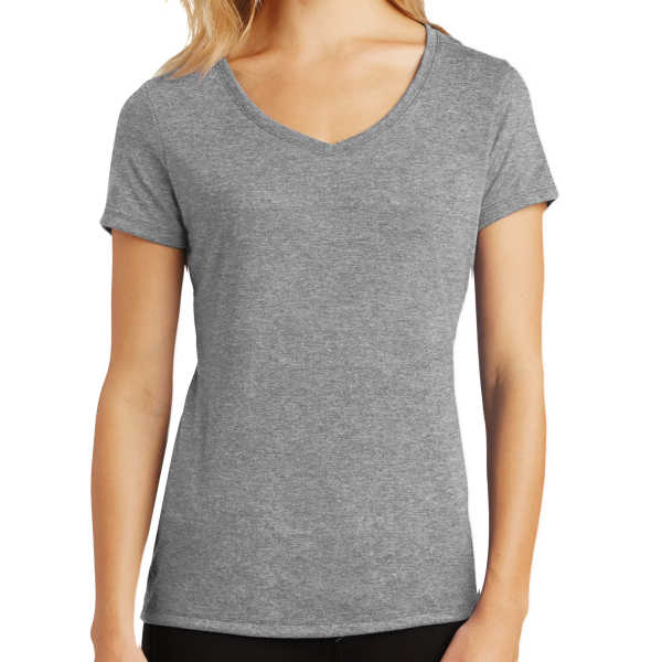 District Women's Perfect Tri ® V Neck Tee, Grey Frost, Front view