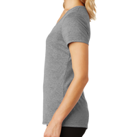 District Women's Perfect Tri ® V Neck Tee, Grey Frost, Left Sleeve view