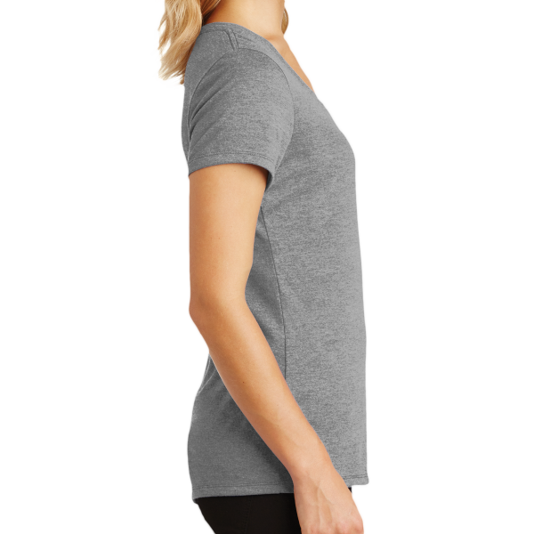 District Women's Perfect Tri ® V Neck Tee, Grey Frost, Right Sleeve view