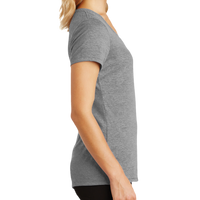 District Women's Perfect Tri ® V Neck Tee, Grey Frost, Right Sleeve view