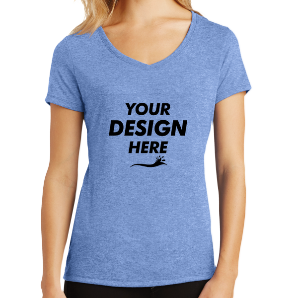 District Women's Perfect Tri ® V Neck Tee, Maritime Frost, Front view, Mockup