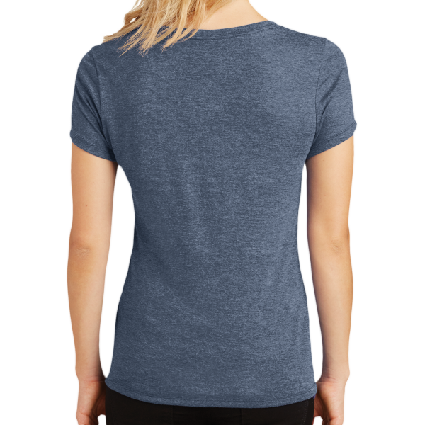 District Women's Perfect Tri ® V Neck Tee, Navy Frost, Back view
