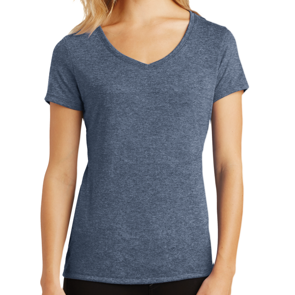 District Women's Perfect Tri ® V Neck Tee, Navy Frost, Front view