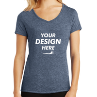 District Women's Perfect Tri ® V Neck Tee, Navy Frost, Front view, Mockup