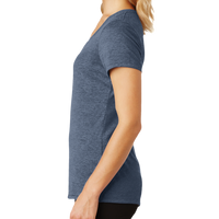 District Women's Perfect Tri ® V Neck Tee, Navy Frost, Left Sleeve view