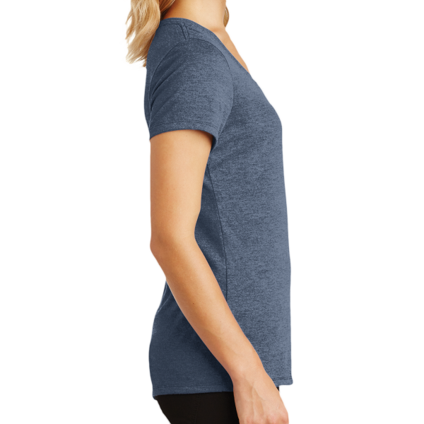 District Women's Perfect Tri ® V Neck Tee, Navy Frost, Right Sleeve view