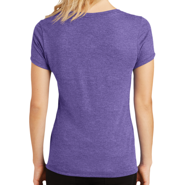 District Women's Perfect Tri ® V Neck Tee, Purple Frost, Back view