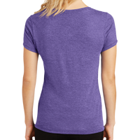 District Women's Perfect Tri ® V Neck Tee, Purple Frost, Back view