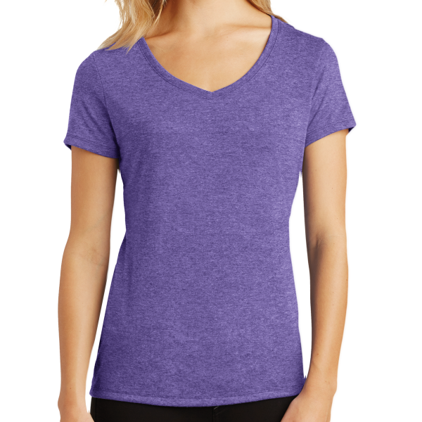 District Women's Perfect Tri ® V Neck Tee, Purple Frost, Front view