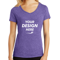 District Women's Perfect Tri ® V Neck Tee, Purple Frost, Front view, Mockup