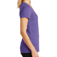 District Women's Perfect Tri ® V Neck Tee, Purple Frost, Right Sleeve view